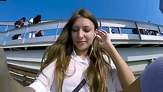 Talia Mint plays in public with remote control plaything over the phone with worshipper