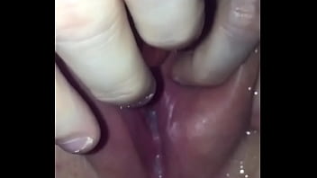 vagina juices explosion as horny Brit girl pleasures herself with