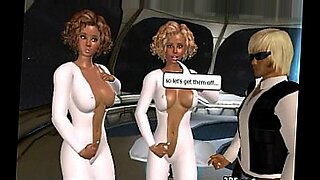 These two sexy 3D big tit blonde babes are sharing a cock