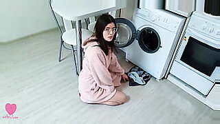 My Step Sister was NOT stuck in the washing machine and caught me when I desired to fuck her pussy