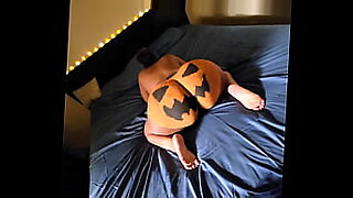 Night With Horny Ebony She Let Me Paint A Pumpkin On Her Booty And We Ended Up Fucking