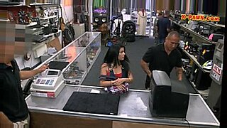 Pervert pawnkeeper fucking a hot Cuban chick in the pawnshop