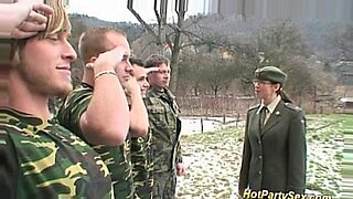 Military Chick gets soldiers cum
