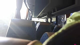 Blowjob on a public bus. Cute blonde set next to me and sucked and swallow cum - Full Video
