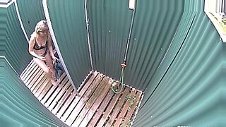Czech Blonde Milf Cought in Public Shower