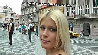 Wild public sex with horny blonde girl