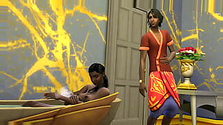 An Indian step-mom gives her step-son a bath and then they have sex.