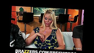 Slutty blonde MILF Karen Fisher is slammed on the couch