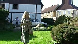 Granny rides her son-in-law cock outdoor