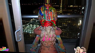 Big Booty White Girl Sucks Off BBC Clown on High Rise Patio During NYE Party