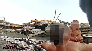 Public flashing in nude beach sucking and Cumshot of Big Cock in Front of Everyone - MissCreamy