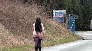 Fat amateur flasher Emmas public exhibitionism and voyeur bbw babe outdoors nude