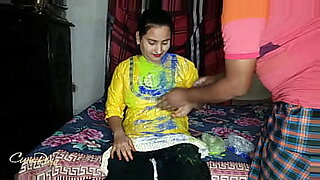 Indian couple enjoys the most passionate sex on the day of Holi festival.