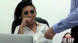 This secretary gets boxed and fisted