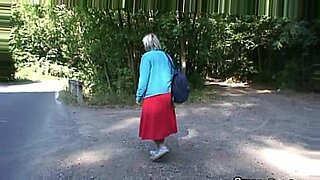 He picks up and bangs old bitch outside