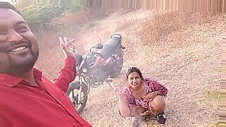 Hot exhibitionist Indian couple goes wild in the woods.