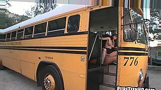 Foxy teenage honey getting fucked hard on the bus