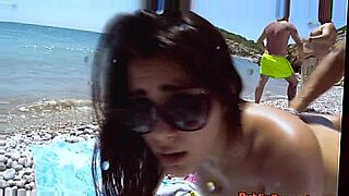 Incredibly hot babe Valentina Nappi fucked on a beach in public