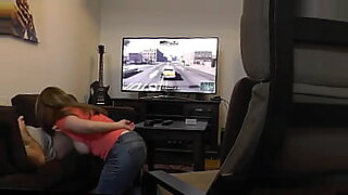 Sucked off Playing XBOX. Britney Swallows Gamer Blowjob & Big Swinging Tits