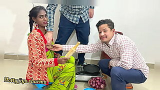 First time, bhabhi and devar's threesome in the kitchen, an erotic experience.