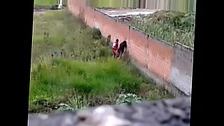 Big boobed amateur gets fucked outside in the hot weather.