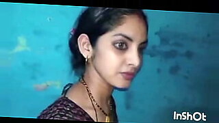 Newly married Indian woman makes love to her husband.