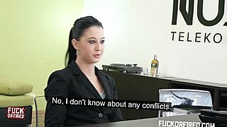 Teeny brunette fucks and sucks her boss