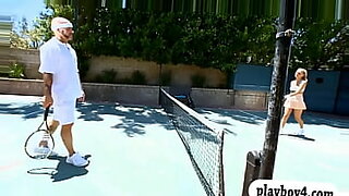 Huge mammories blondie banged after playing tennis outdoors
